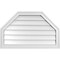 Ekena Millwork Octagonal Top Surface Mount PVC Gable Vent w/ 2"W x 1-1/2"P Brickmould Frame, 32"W x 20"H GVPOT32X2002SN - alternate 1